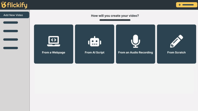 Flickify Demo - How to create videos from text